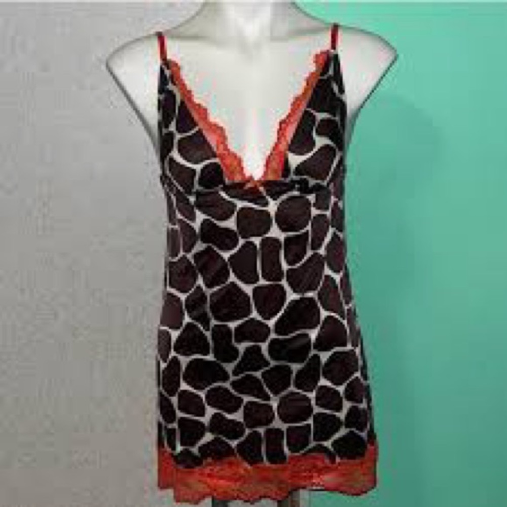 Victoria's Secret Women's Orange and Brown Dress